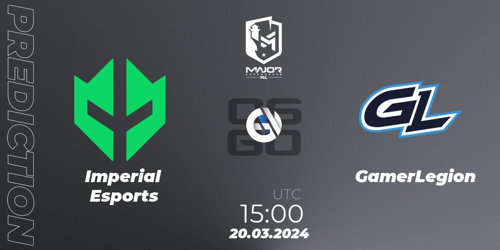 Pronóstico Imperial Esports - GamerLegion. 20.03.24, CS2 (CS:GO), PGL CS2 Major Copenhagen 2024 Challengers Stage