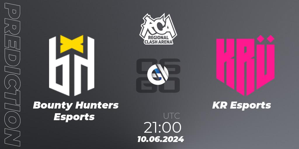 Pronóstico Bounty Hunters Esports - KRÜ Esports. 11.06.2024 at 14:30, Counter-Strike (CS2), Regional Clash Arena South America