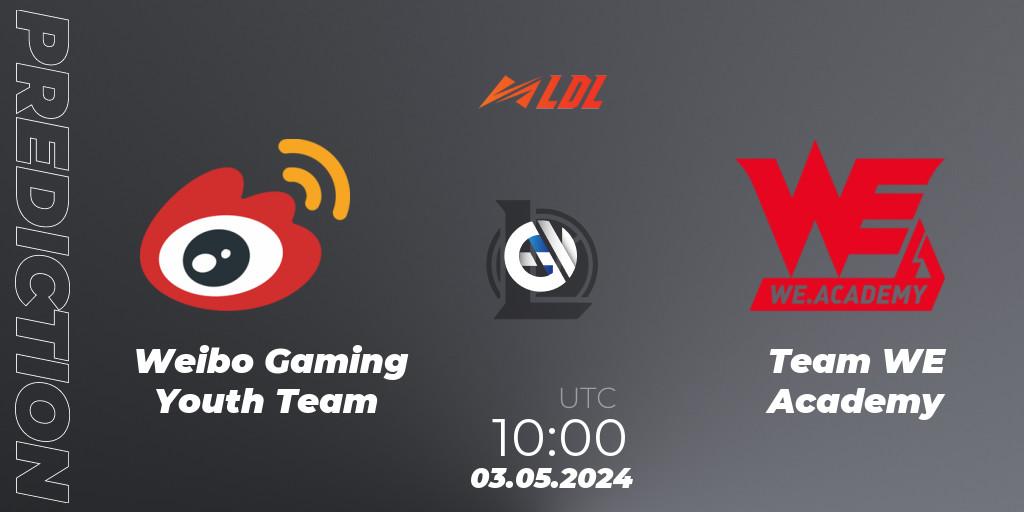 Pronóstico Weibo Gaming Youth Team - Team WE Academy. 03.05.2024 at 10:00, LoL, LDL 2024 - Stage 2