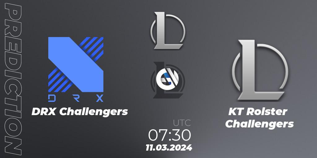 Pronóstico DRX Challengers - KT Rolster Challengers. 11.03.24, LoL, LCK Challengers League 2024 Spring - Group Stage