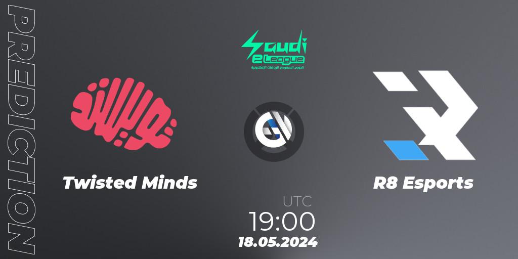 Pronóstico Twisted Minds - R8 Esports. 18.05.2024 at 19:00, Overwatch, Saudi eLeague 2024 - Major 2 Phase 1