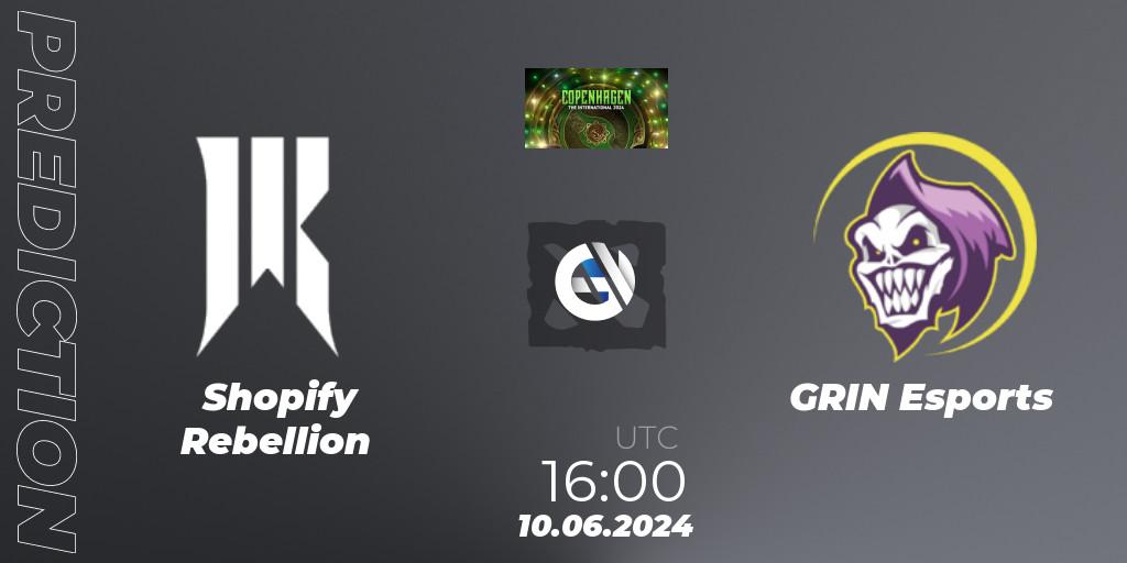 Pronóstico Shopify Rebellion - GRIN Esports. 10.06.2024 at 16:00, Dota 2, The International 2024: North America Closed Qualifier