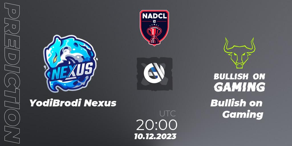 Pronóstico YodiBrodi Nexus - Bullish on Gaming. 10.12.2023 at 21:00, Dota 2, North American Dota Challengers League Season 5 Grand Finals