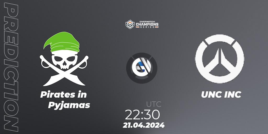 Pronóstico Pirates in Pyjamas - UNC INC. 21.04.2024 at 22:30, Overwatch, Overwatch Champions Series 2024 - North America Stage 2 Group Stage
