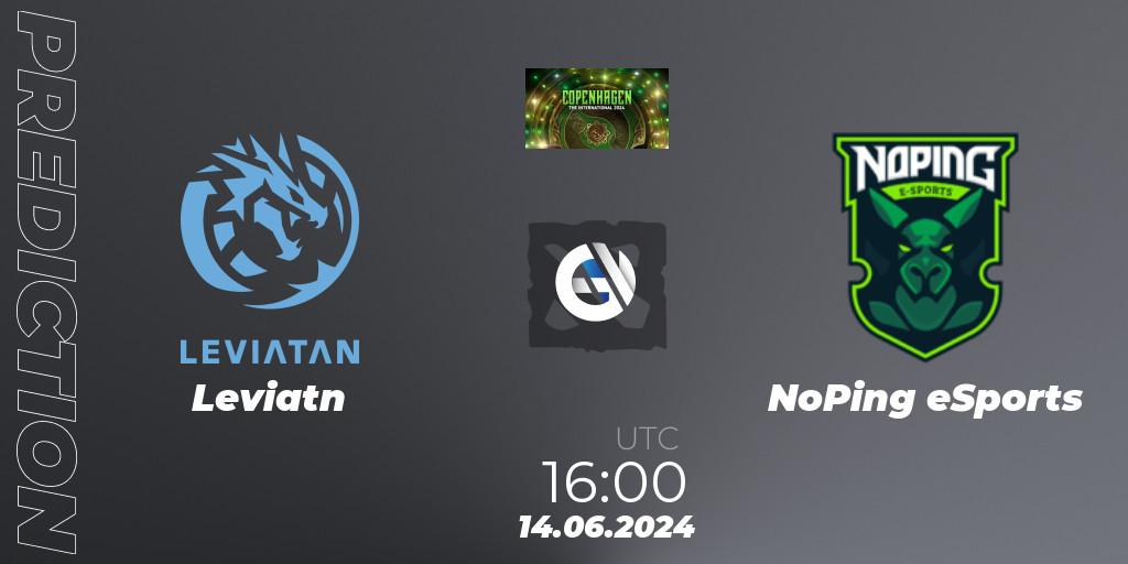 Pronóstico Leviatán - NoPing eSports. 14.06.2024 at 16:10, Dota 2, The International 2024: South America Closed Qualifier