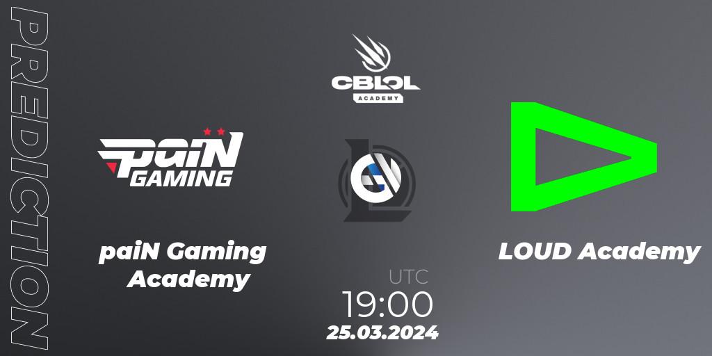 Pronóstico paiN Gaming Academy - LOUD Academy. 25.03.2024 at 19:00, LoL, CBLOL Academy Split 1 2024