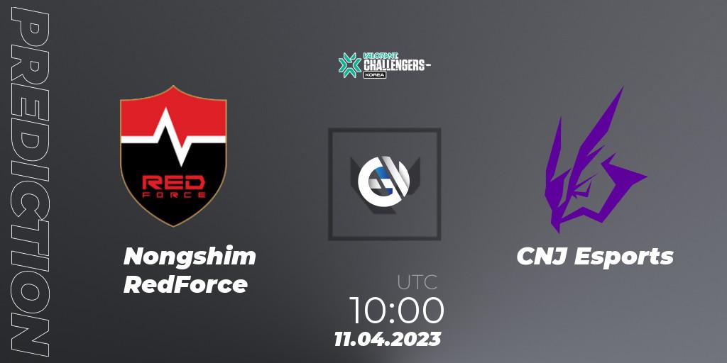 Pronóstico Nongshim RedForce - CNJ Esports. 11.04.23, VALORANT, VALORANT Challengers 2023: Korea Split 2 - Regular League