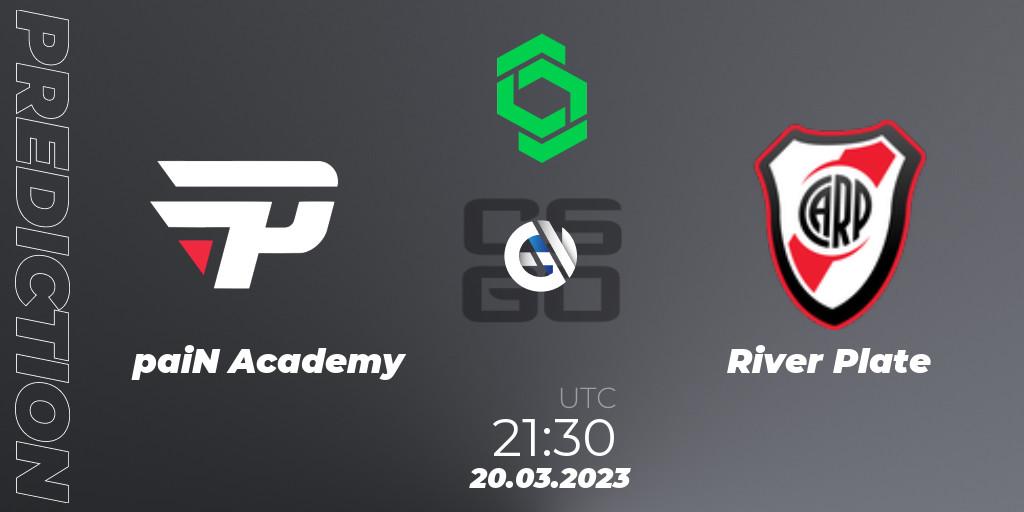 Pronóstico paiN Academy - River Plate. 20.03.2023 at 21:30, Counter-Strike (CS2), CCT South America Series #6: Closed Qualifier
