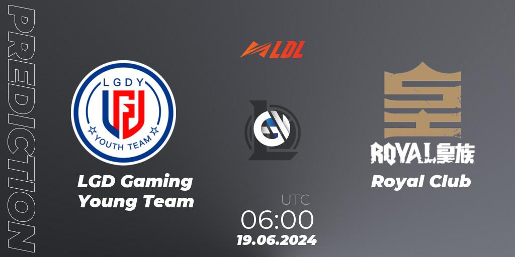 Pronóstico LGD Gaming Young Team - Royal Club. 19.06.2024 at 06:00, LoL, LDL 2024 - Stage 3