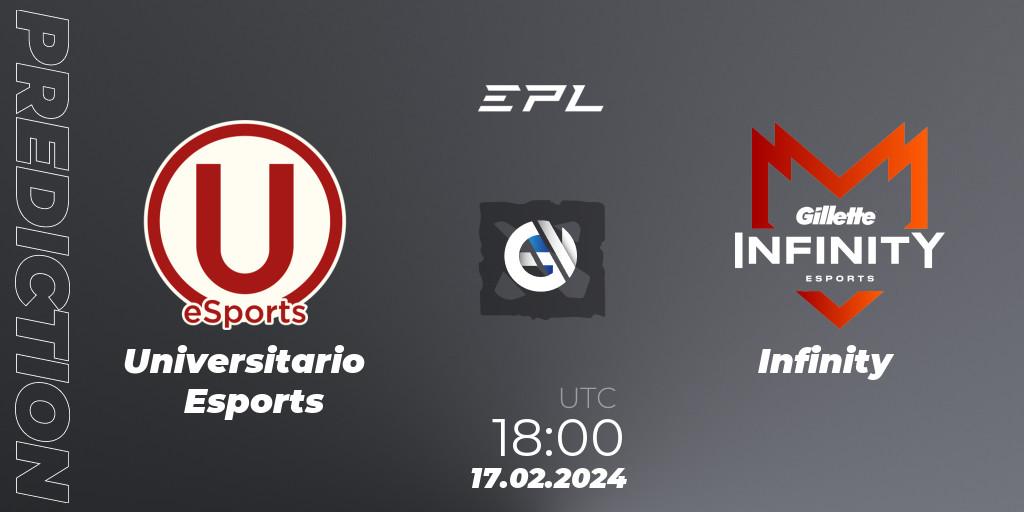 Pronóstico Universitario Esports - Infinity. 17.02.24, Dota 2, European Pro League World Series America Season 9