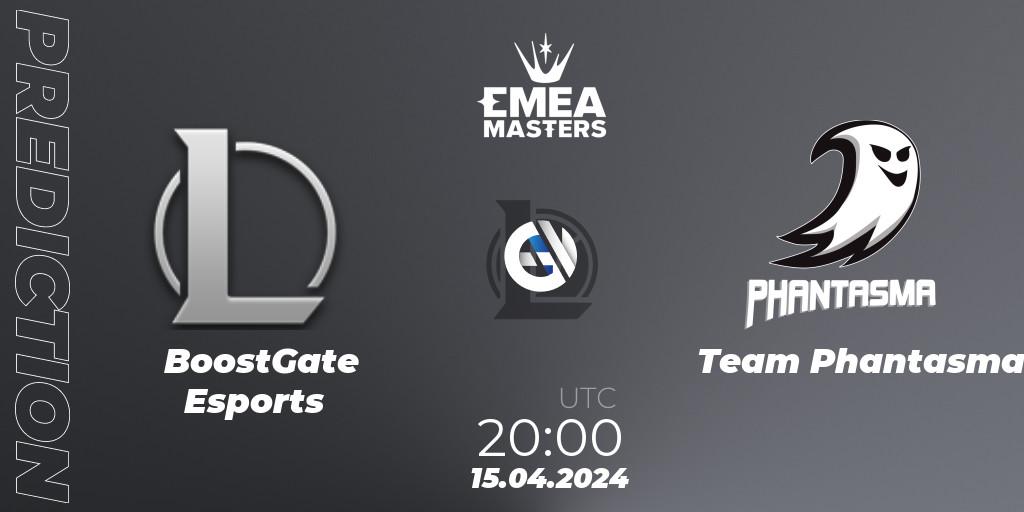 Pronóstico BoostGate Esports - Team Phantasma. 15.04.2024 at 20:00, LoL, EMEA Masters Spring 2024 - Play-In