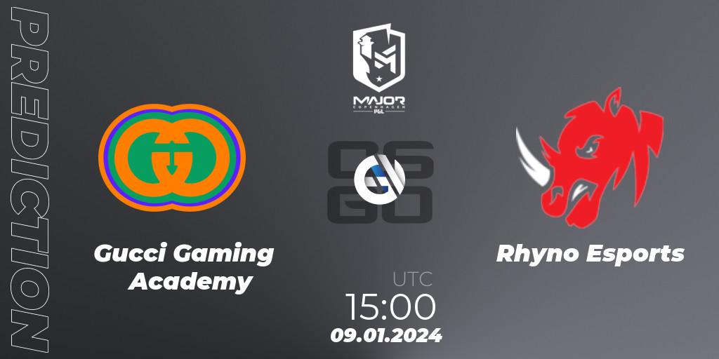 Pronóstico Gucci Gaming Academy - Rhyno Esports. 09.01.2024 at 15:00, Counter-Strike (CS2), PGL CS2 Major Copenhagen 2024 Europe RMR Open Qualifier 1