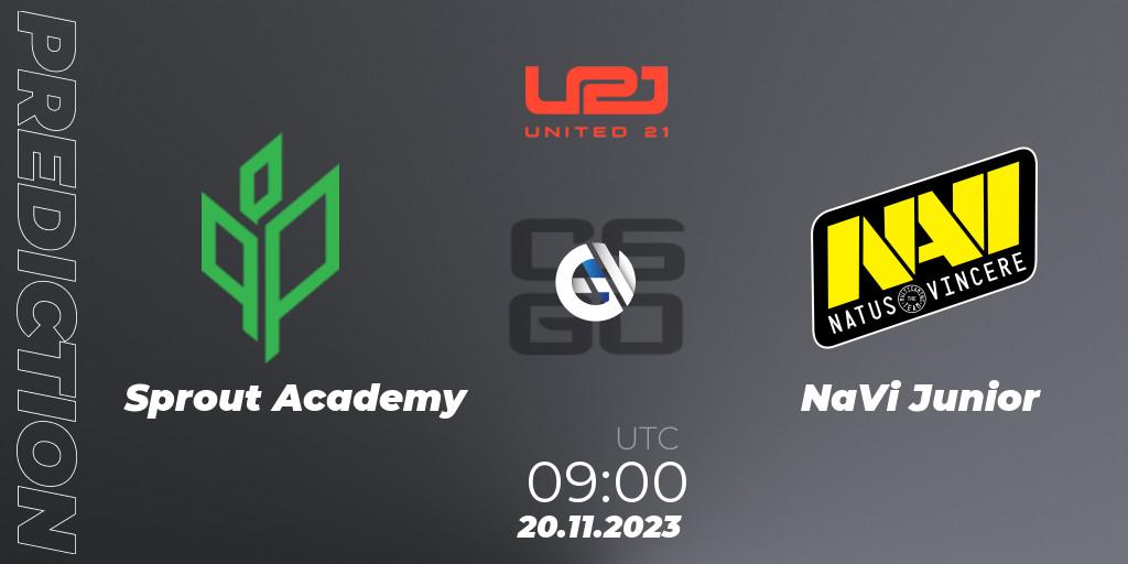 Pronóstico Sprout Academy - NaVi Junior. 20.11.2023 at 09:00, Counter-Strike (CS2), United21 Season 8