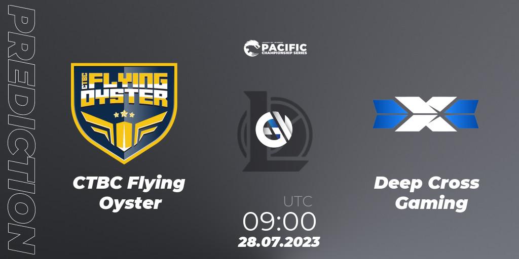 Pronóstico CTBC Flying Oyster - Deep Cross Gaming. 28.07.2023 at 09:00, LoL, PACIFIC Championship series Group Stage