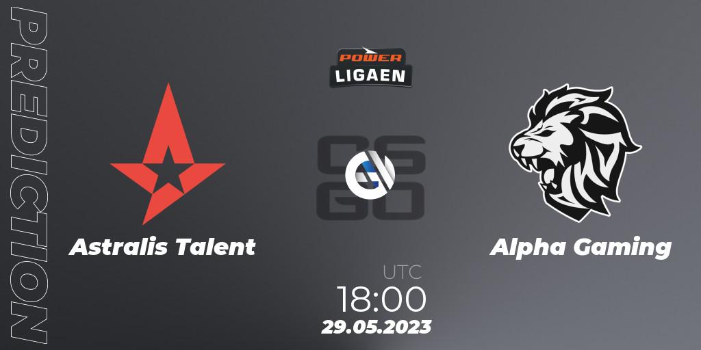 Pronóstico Astralis Talent - Alpha Gaming. 30.05.23, CS2 (CS:GO), Dust2.dk Ligaen Season 23