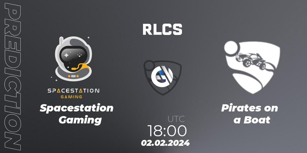 Pronóstico Spacestation Gaming - Pirates on a Boat. 02.02.24, Rocket League, RLCS 2024 - Major 1: North America Open Qualifier 1