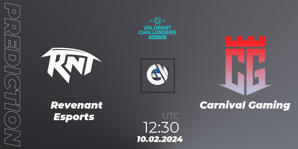 Pronóstico Revenant Esports - Carnival Gaming. 10.02.24, VALORANT, VALORANT Challengers 2024: South Asia Split 1 - Cup 1