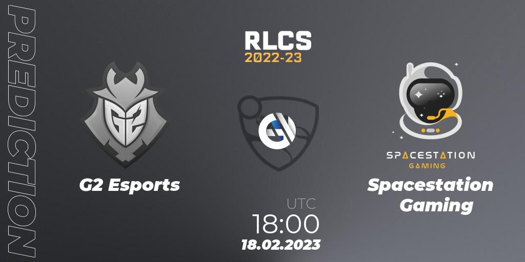 Pronóstico G2 Esports - Spacestation Gaming. 18.02.2023 at 18:00, Rocket League, RLCS 2022-23 - Winter: North America Regional 2 - Winter Cup
