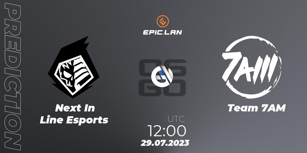 Pronóstico Next In Line Esports - Team 7AM. 29.07.23, CS2 (CS:GO), EPIC.LAN 39