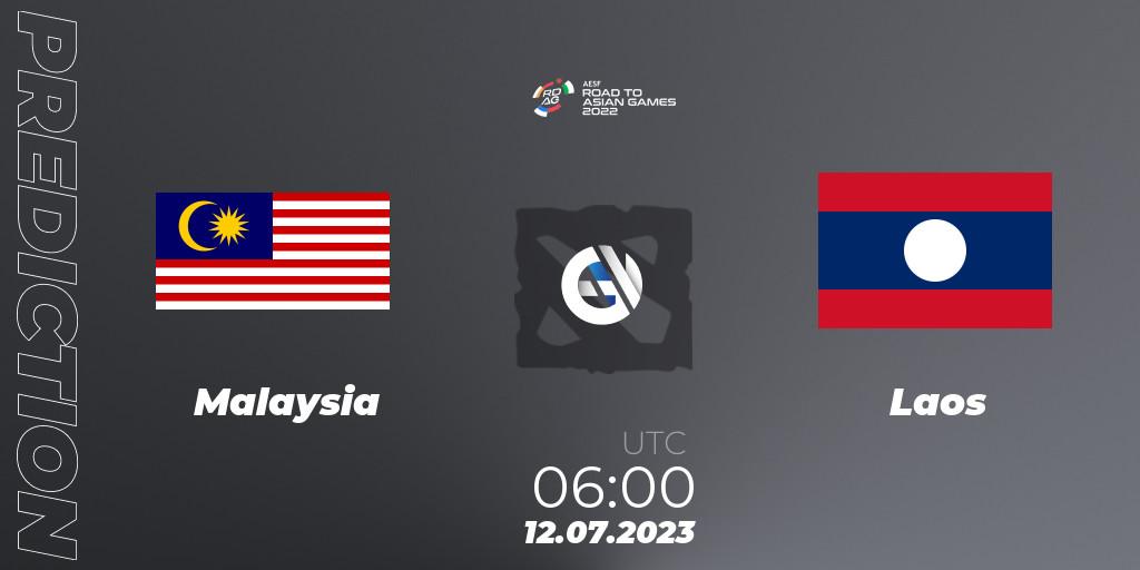 Pronóstico Malaysia - Laos. 12.07.23, Dota 2, 2022 AESF Road to Asian Games - Southeast Asia