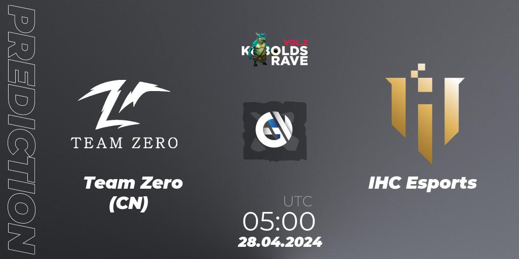 Pronóstico Team Zero (CN) - IHC Esports. 28.04.24, Dota 2, Cringe Station Kobolds Rave 2