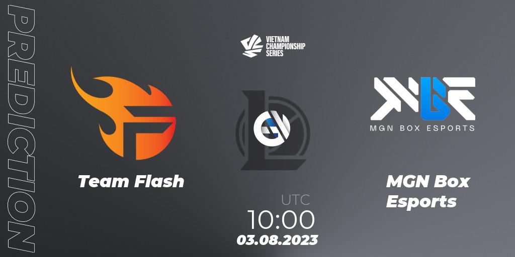 Pronóstico Team Flash - MGN Box Esports. 05.08.23, LoL, VCS Dusk 2023