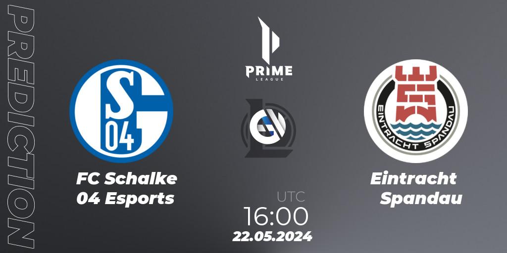 Pronóstico FC Schalke 04 Esports - Eintracht Spandau. 22.05.2024 at 16:00, LoL, Prime League Summer 2024