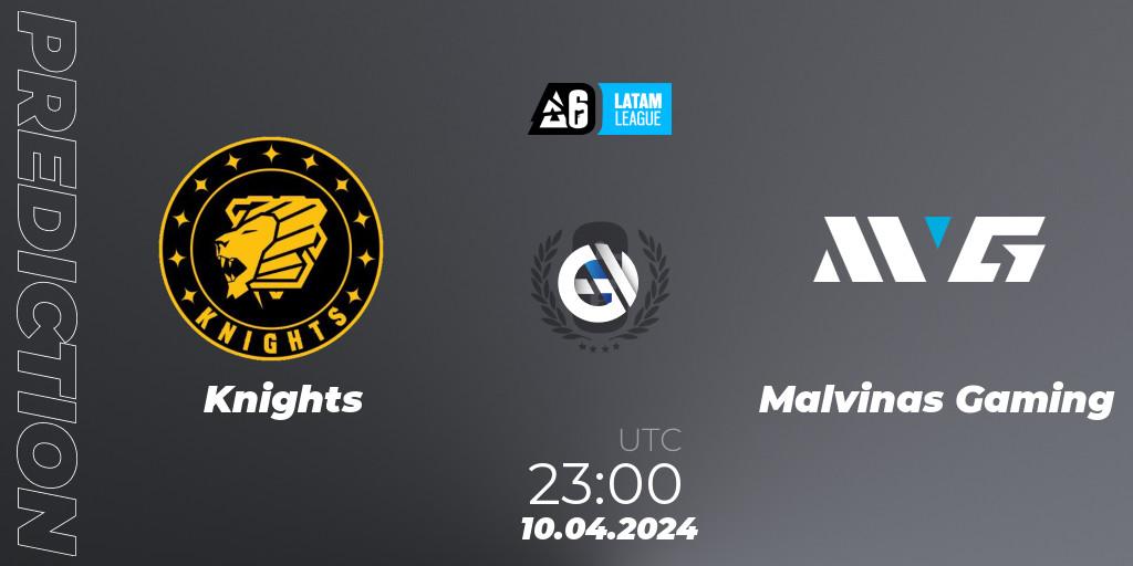 Pronóstico Knights - Malvinas Gaming. 10.04.2024 at 23:00, Rainbow Six, LATAM League 2024 - Stage 1: LATAM South