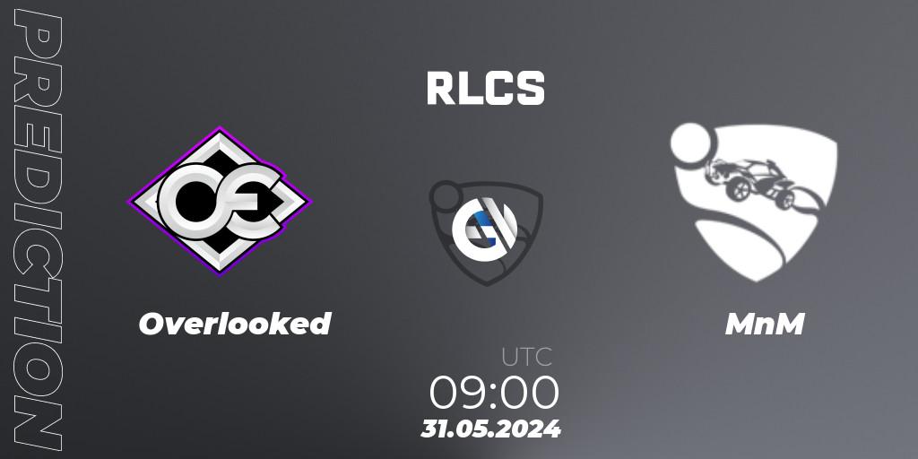 Pronóstico Overlooked - MnM. 31.05.2024 at 09:00, Rocket League, RLCS 2024 - Major 2: APAC Open Qualifier 6