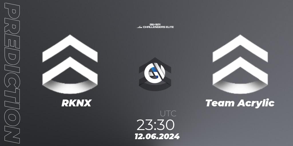 Pronóstico RKNX - Team Acrylic. 12.06.2024 at 23:30, Call of Duty, Call of Duty Challengers 2024 - Elite 3: NA