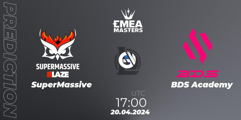 Pronóstico SuperMassive - BDS Academy. 20.04.24, LoL, EMEA Masters Spring 2024 - Group Stage