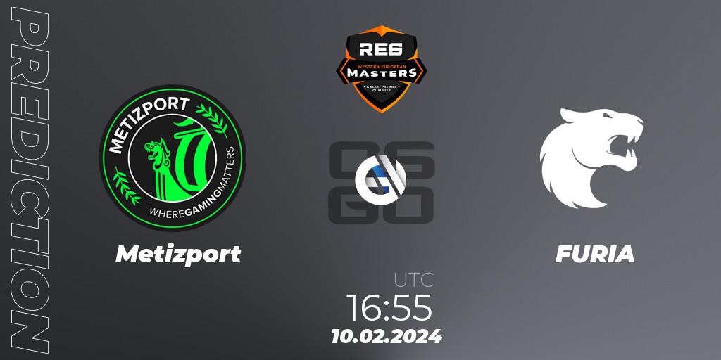 Pronóstico Metizport - FURIA. 10.02.2024 at 16:55, Counter-Strike (CS2), RES Western European Masters: Spring 2024