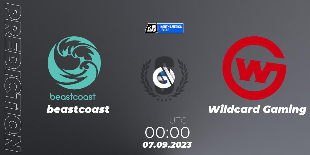 Pronóstico beastcoast - Wildcard Gaming. 07.09.2023 at 00:45, Rainbow Six, North America League 2023 - Stage 2