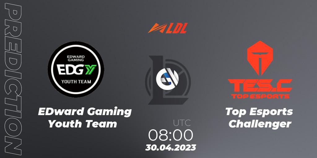 Pronóstico EDward Gaming Youth Team - Top Esports Challenger. 30.04.2023 at 08:20, LoL, LDL 2023 - Regular Season - Stage 2