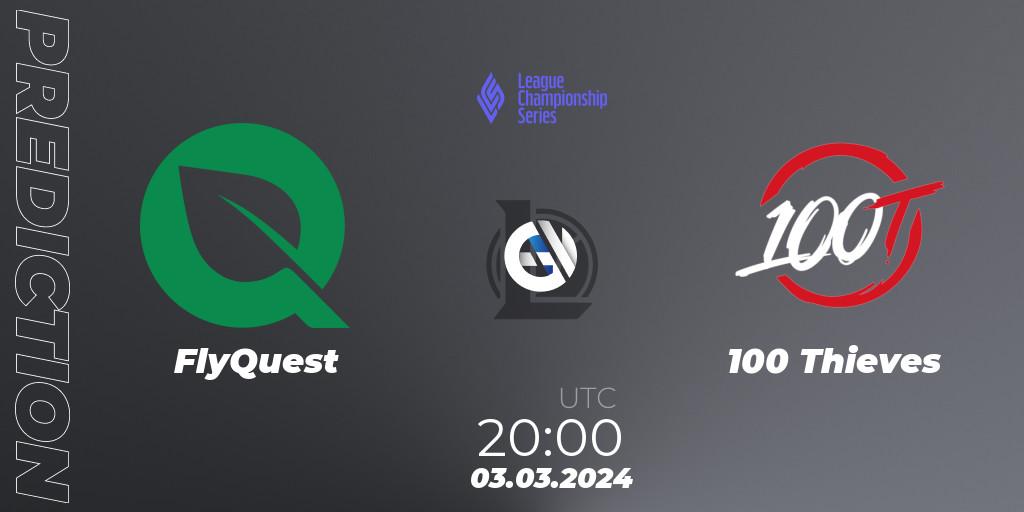 Pronóstico FlyQuest - 100 Thieves. 03.03.24, LoL, LCS Spring 2024 - Group Stage