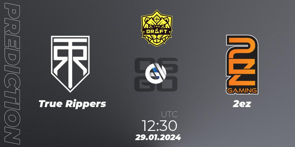 Pronóstico True Rippers - 2ez. 29.01.2024 at 12:30, Counter-Strike (CS2), BLAST The Draft Season 1 - India Division