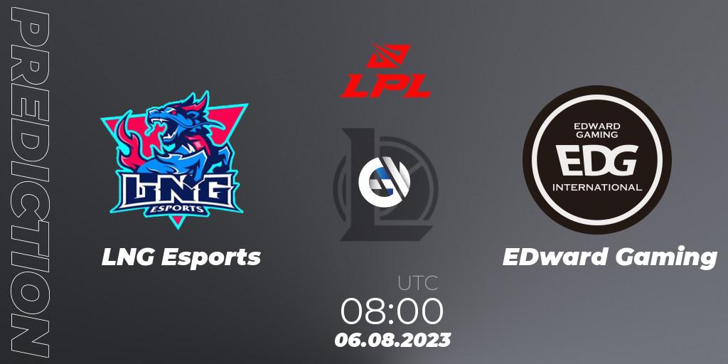 Pronóstico LNG Esports - EDward Gaming. 06.08.23, LoL, LPL Regional Finals 2023