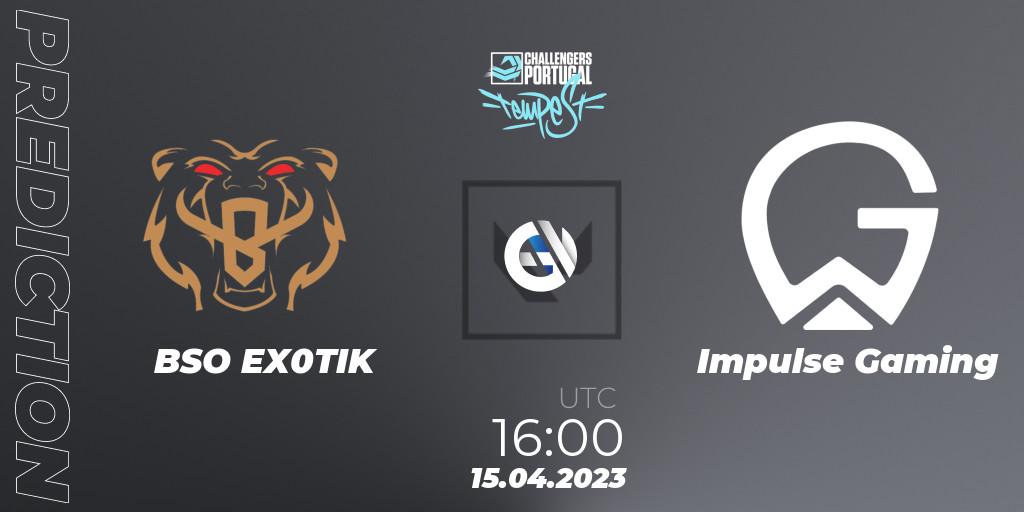 Pronóstico BSO EX0TIK - Impulse Gaming. 15.04.23, VALORANT, VALORANT Challengers 2023 Portugal: Tempest Split 2