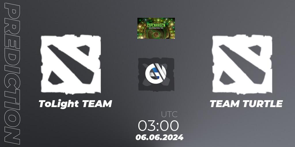 Pronóstico ToLight - TEAM TURTLE. 06.06.2024 at 03:00, Dota 2, The International 2024: China Open Qualifier #1