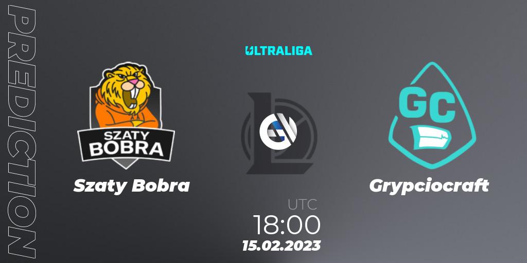 Pronóstico Szaty Bobra - Grypciocraft. 15.02.2023 at 18:15, LoL, Ultraliga Season 9 - Group Stage