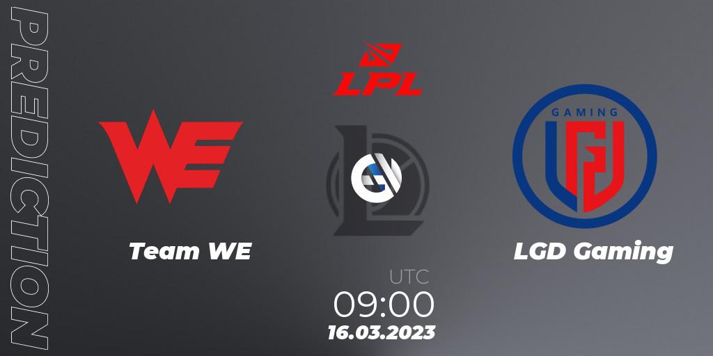 Pronóstico Team WE - LGD Gaming. 16.03.2023 at 09:00, LoL, LPL Spring 2023 - Group Stage