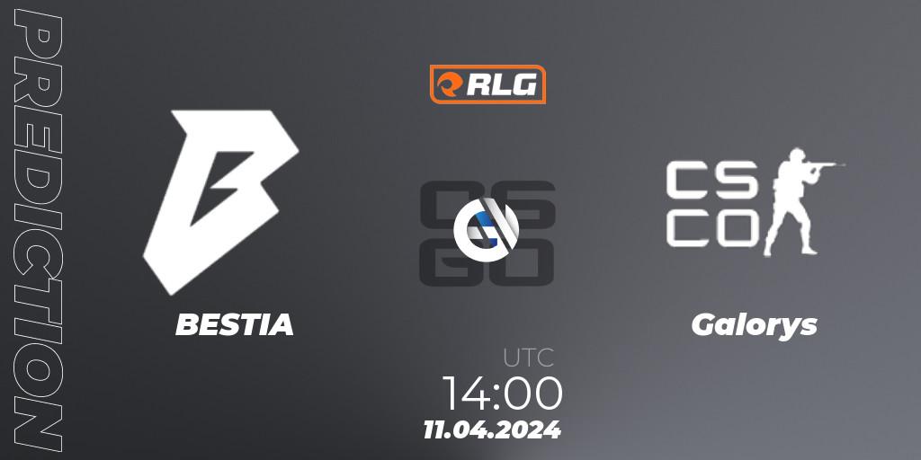 Pronóstico BESTIA - Galorys. 11.04.2024 at 17:00, Counter-Strike (CS2), RES Latin American Series #3