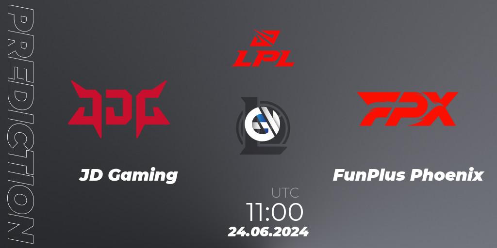 Pronóstico JD Gaming - FunPlus Phoenix. 24.06.2024 at 11:00, LoL, LPL 2024 Summer - Group Stage