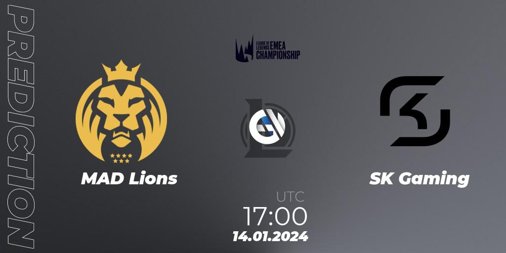 Pronóstico MAD Lions - SK Gaming. 14.01.24, LoL, LEC Winter 2024 - Regular Season