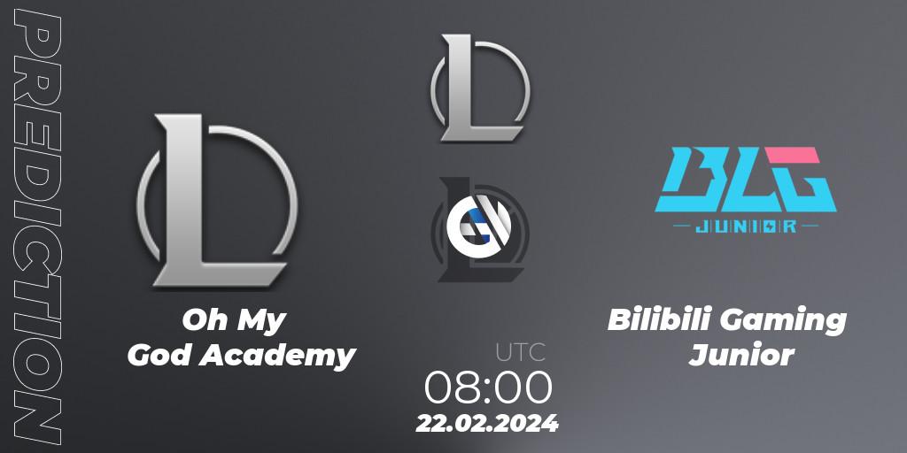 Pronóstico Oh My God Academy - Bilibili Gaming Junior. 22.02.2024 at 08:00, LoL, LDL 2024 - Stage 1