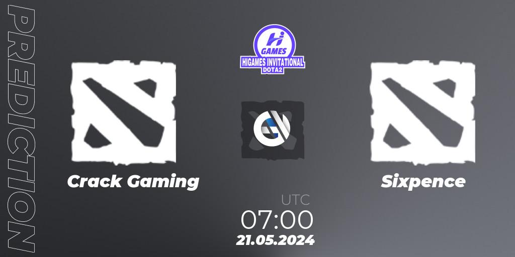 Pronóstico Crack Gaming - Sixpence. 21.05.2024 at 07:00, Dota 2, HiGames Invitational