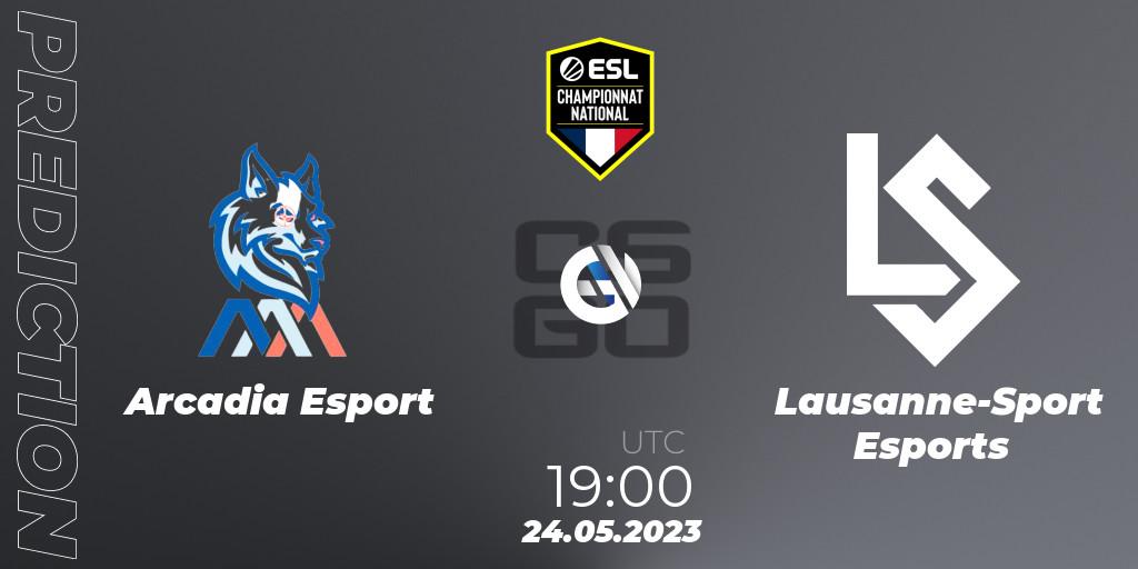 Pronóstico Arcadia Esport - Lausanne-Sport Esports. 24.05.2023 at 19:00, Counter-Strike (CS2), ESL Championnat National Spring 2023
