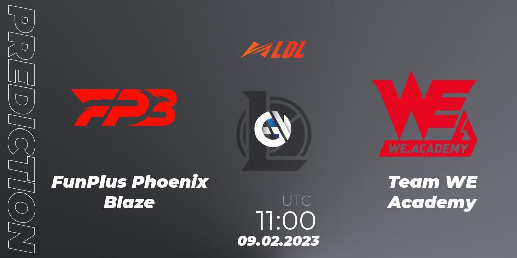 Pronóstico FunPlus Phoenix Blaze - Team WE Academy. 09.02.23, LoL, LDL 2023 - Swiss Stage