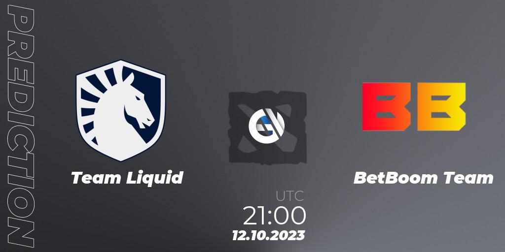 Pronóstico Team Liquid - BetBoom Team. 12.10.2023 at 21:07, Dota 2, The International 2023 - Group Stage