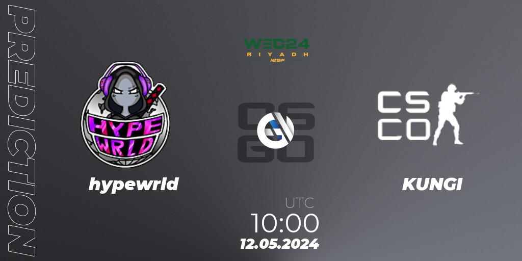 Pronóstico hypewrld - KUNGI. 12.05.2024 at 10:00, Counter-Strike (CS2), IESF World Esports Championship 2024: Latvian Qualifier